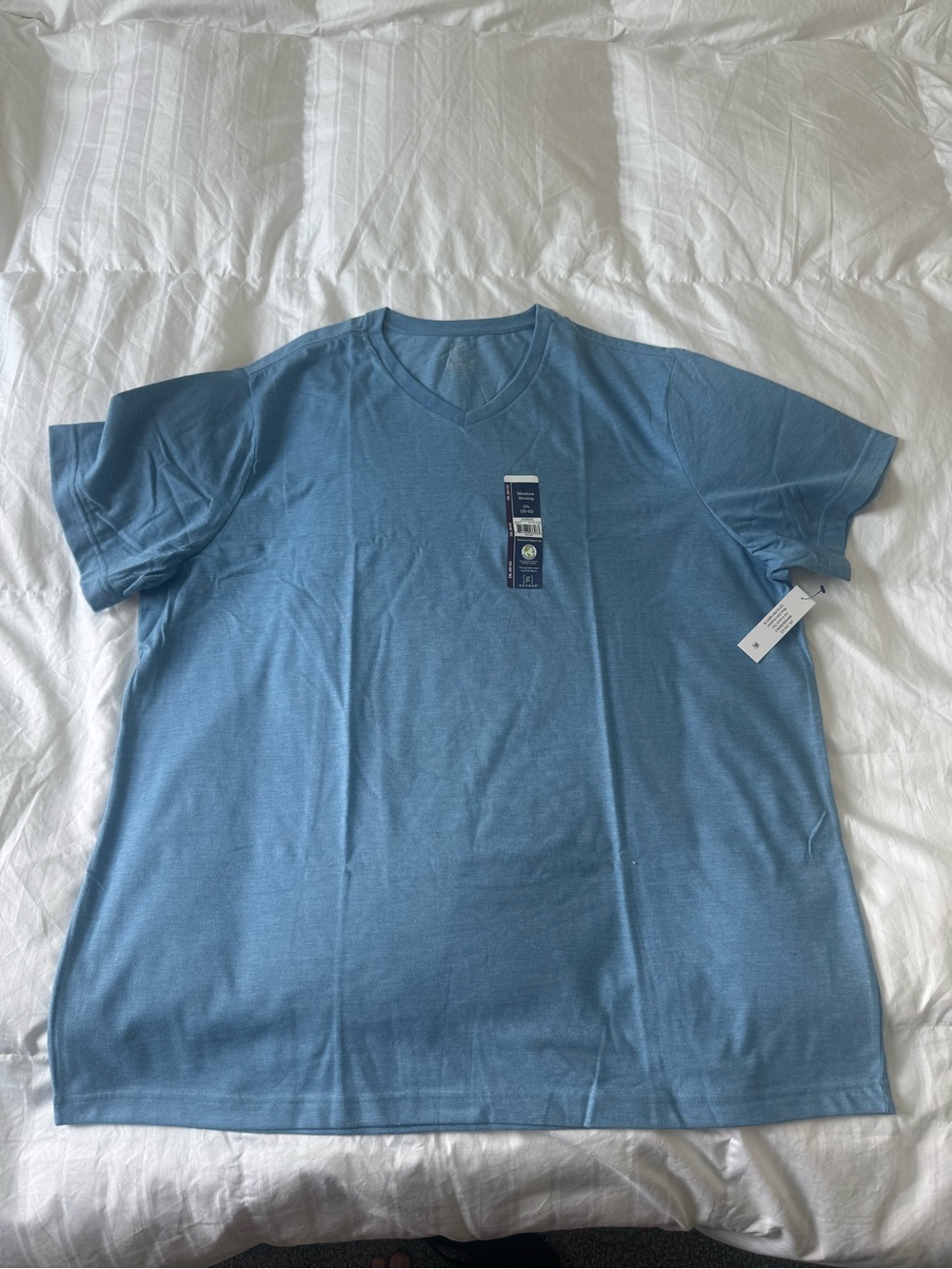 George Men's V-Neck T-Shirt in Slate Blue